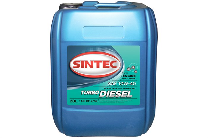 Масло SINTEC Turbo Diesel SAE 10W-40 API CF-4/CF/SJ канистра 20л/Motor oil 20liter can 2269090 - фото 31541