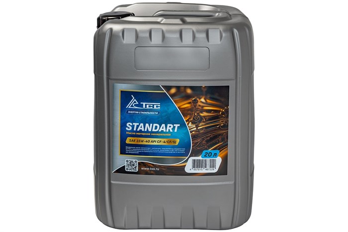 Масло минеральное ТСС Стандарт SAE 15W40 CF-4 канистра 20л/Motor oil 20liter can 2301180 - фото 34375